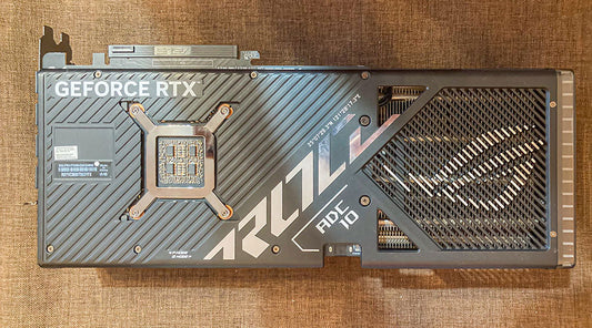 High-end graphics card displayed for resale evaluation at PayMore Snellville