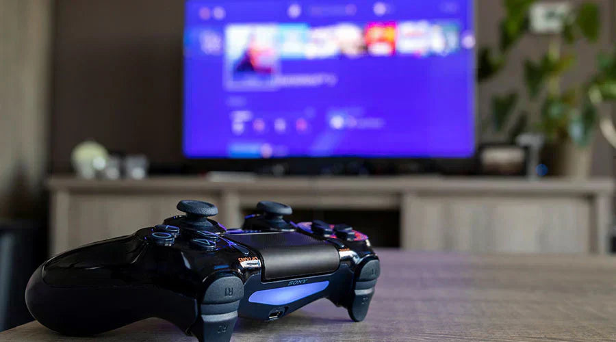 Video game consoles displayed for resale evaluation at PayMore Snellville