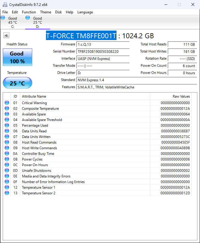 TeamGroup 2280mm G50 1TB M.2 NVMe Gen 4.0 x 4 SSD TM8FFE001T0C129
