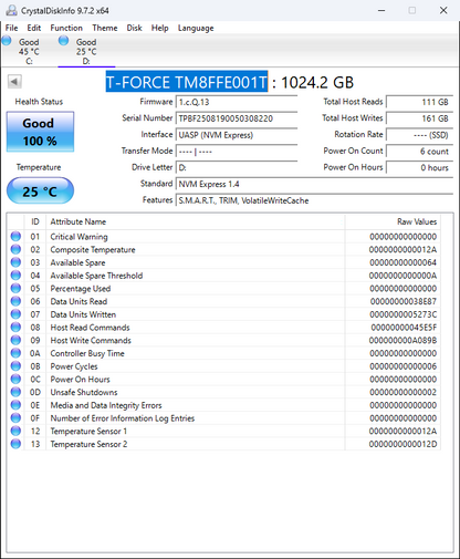 TeamGroup 2280mm G50 1TB M.2 NVMe Gen 4.0 x 4 SSD TM8FFE001T0C129