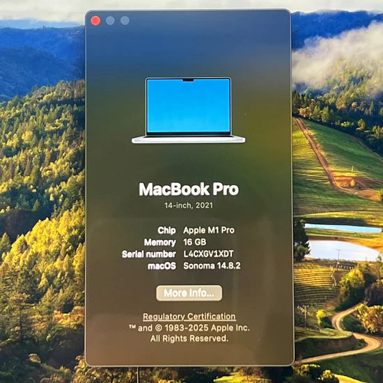 2021 Apple MacBook Pro 14" M1 Pro 14C GPU 3.2GHz 16GB RAM 512GB SSD MKGR3LL/A