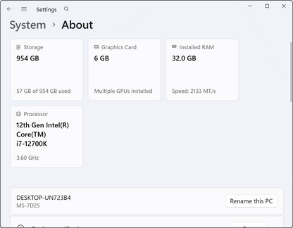 Cougar Custom PC i7-12700KF 3.60GHz 32GB RAM 1TB SSD ASUS GeForce RTX 2070