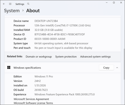 Cougar Custom PC i7-12700KF 3.60GHz 32GB RAM 1TB SSD ASUS GeForce RTX 2070