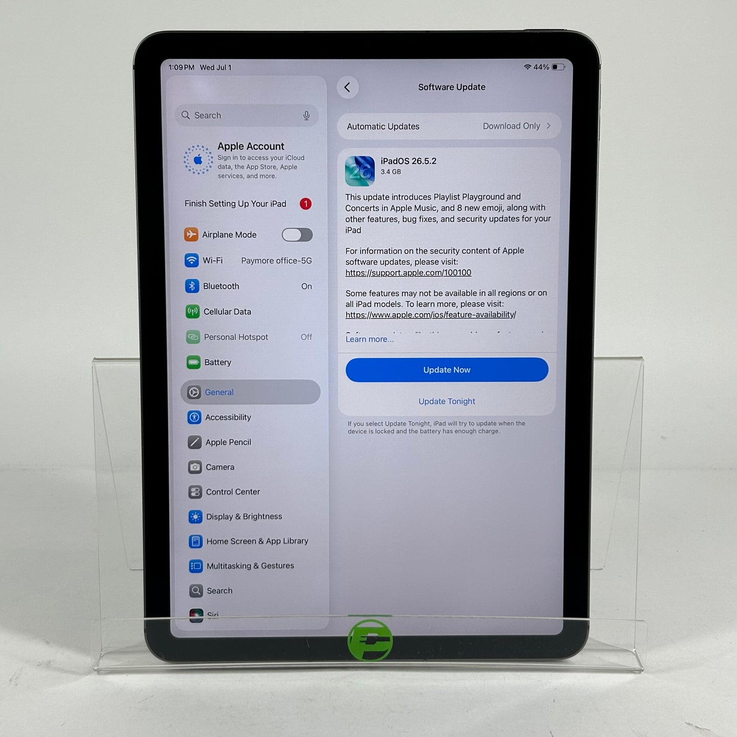 Factory Unlocked Apple iPad Air 4th Gen 64GB Space Gray MYHX2LL/A