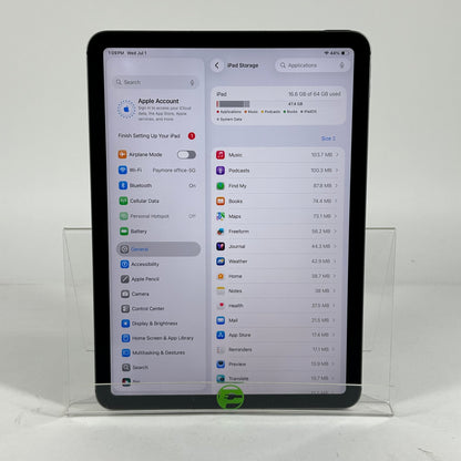 Factory Unlocked Apple iPad Air 4th Gen 64GB Space Gray MYHX2LL/A