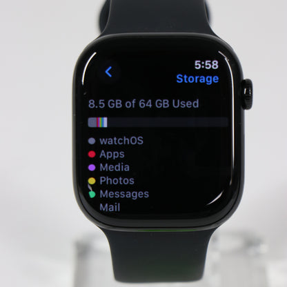 GPS Only Apple Watch Series 10 46MM Jet Black Aluminum Sport Band MWWQ3LW/A