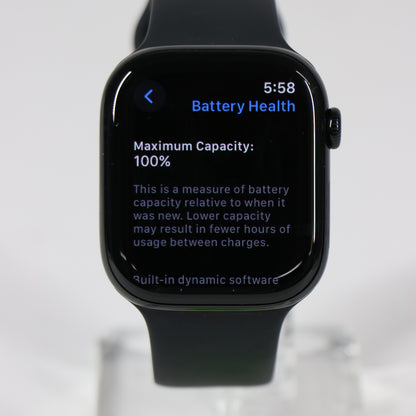 GPS Only Apple Watch Series 10 46MM Jet Black Aluminum Sport Band MWWQ3LW/A