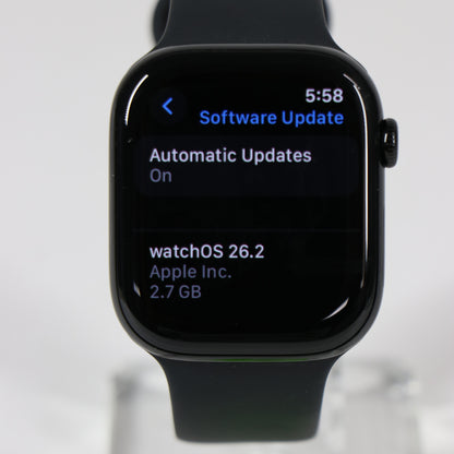 GPS Only Apple Watch Series 10 46MM Jet Black Aluminum Sport Band MWWQ3LW/A