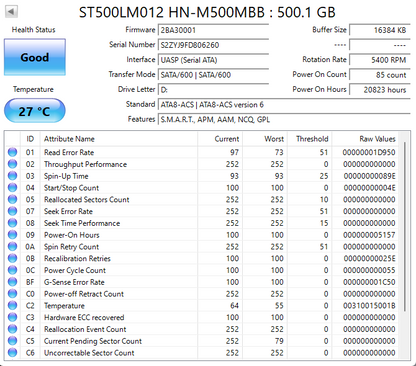 Samsung 2.5" ST500LM012 500GB SATA III 6Gbps HDD HN-M500MBB